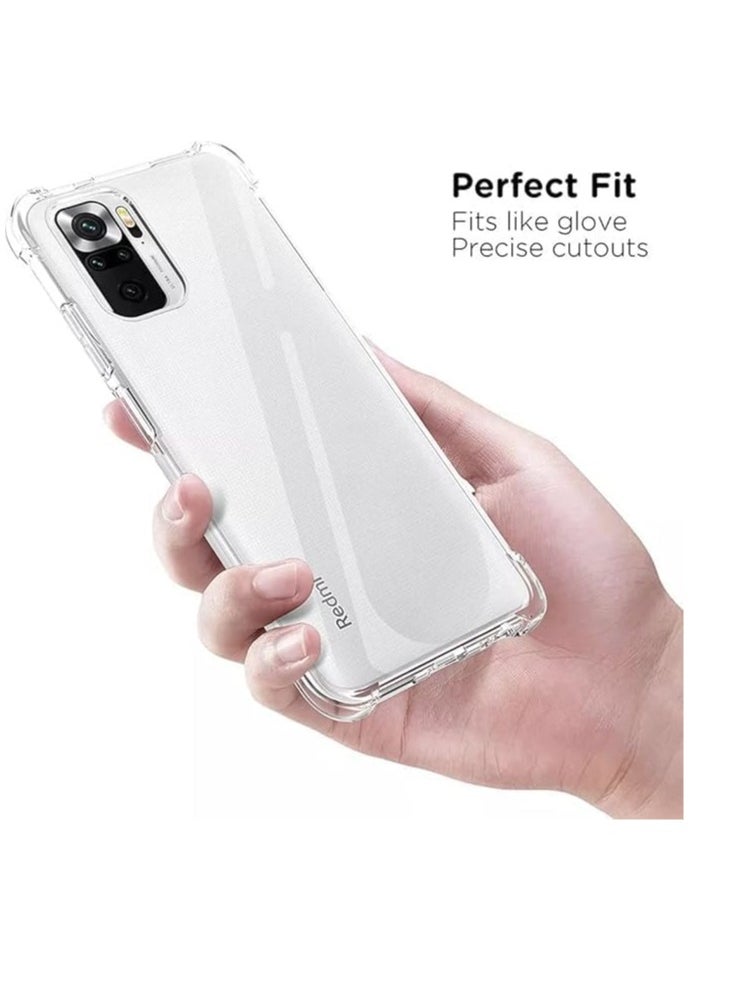 Generic - For Xiaomi Redmi Note 10s / Redmi Note 10 4g Silicone Case Transparent TPU Gorilla Anti-shock Protector Camera Shockproof Corners - Clear - Image 1