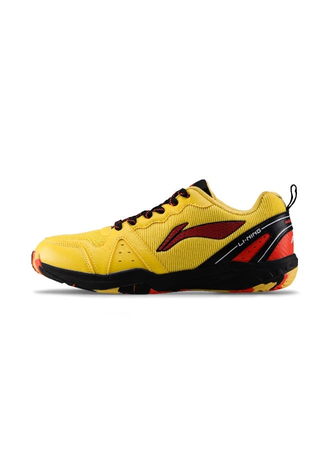 Li-Ning Lining Aero Flow Badminton Shoes Unisex-adult Non Marking Lightweight & Durable (Yellow/Black/Orange EUR- 44) 6937461100915 - Image 1