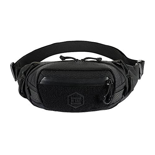 M-TAC MTac Tactical Mens Fanny Pack Waist Belt Bag Waterproof Concealed Carry Fanny Pack For Men Women Cross Body EDC Elite Hex Black - Image 1