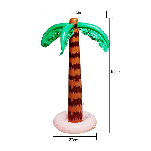 Aniann Inflatable Palm Tree Decoration, 2 Pack Jumbo Coconut Trees Beach Backdrop Favor Tropical Blow Up Hawaiian Summer Party Decor for Hawaiian Luau Party Decoration - Image 2