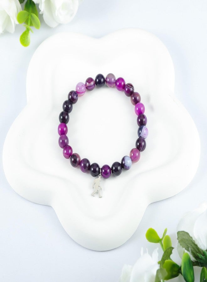 LIUANAN Sasquatch Gifts Bigfoot Gift Charm Bracelet for Women Bigfoot Spirit Jewelry Amethyst Gift for Natural Lovers Intuition Protection Crystal Gifts for Her Daughter Niece Birthday (Sasquatch) - Image 4