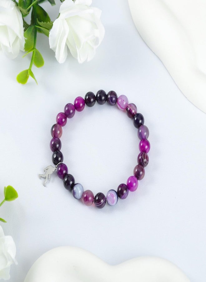 LIUANAN Sasquatch Gifts Bigfoot Gift Charm Bracelet for Women Bigfoot Spirit Jewelry Amethyst Gift for Natural Lovers Intuition Protection Crystal Gifts for Her Daughter Niece Birthday (Sasquatch) - Image 2