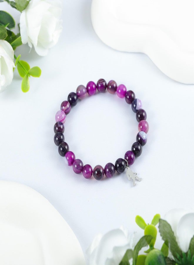 LIUANAN Sasquatch Gifts Bigfoot Gift Charm Bracelet for Women Bigfoot Spirit Jewelry Amethyst Gift for Natural Lovers Intuition Protection Crystal Gifts for Her Daughter Niece Birthday (Sasquatch) - Image 3