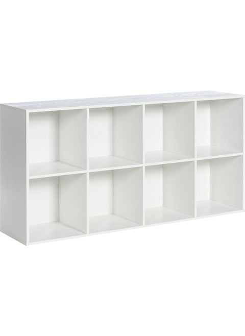 Wooden 8-Cube Storage Organizer with Closed Back Panel, 11in Cube Shelf Opening, Bookshelf, Display Shelf,Closet Cabinet for Home and Office