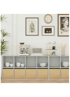 Chogori Wooden 8-Cube Storage Organizer with Closed Back Panel, 11in Cube Shelf Opening, Bookshelf, Display Shelf,Closet Cabinet for Home and Office  - Image 2