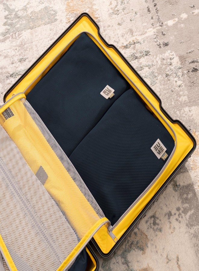 EUME Storage Pods- Polyester Packing Cubes for Men and Women Luggage Travel Organizer set of Packing Bag (2 XL, 2 Large, 1 Medium Toiletry Bag, Shoe bag) (Set of 6, Navy Blue) - Image 4