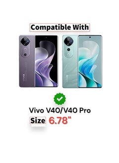 Generic For Vivo V40/V40 Pro Luxury Hard Leather Back Case, Hard Tpu Back and Fully Proteciton Compatible With Vivo V40/V40 Pro (6.78'') (Black)  - Image 2