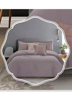 SMART HOME Embroidered quilt set for one person, double-sided quilt, 4-piece bedspread, 4-piece filling quilt, 100% microfiber quilt size 170X230cm  - Image 2
