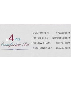 SMART HOME Embroidered quilt set for one person, double-sided quilt, 4-piece bedspread, 4-piece filling quilt, 100% microfiber quilt size 170X230cm  - Image 5
