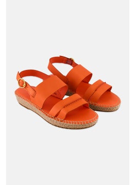 COLE HAAN Women Medium CF Tildean Adjustable Buckle Sandals, Orange  - Image 1