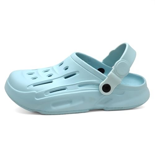 SVAAR Men's Premium Comfortable Clogs || Effortless All-Day Ease with Supportive Back Strap Sandals for Men Aqua Blue - Image 2