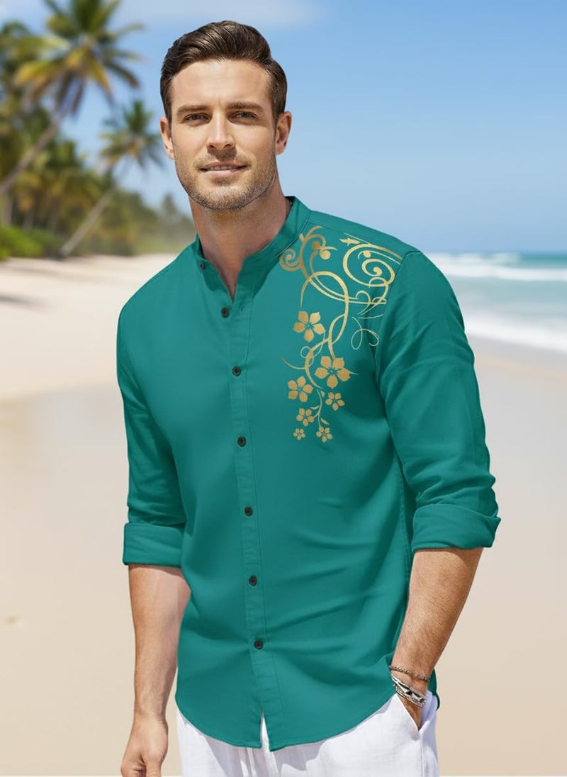 Bellstone Men's Solid Lustre Cotton Regular Fit Full Sleeve Collared Neck Casual Shirt for Men Stylish Latest | Lightweight Breathable Fabric |Stylish Solid Shirt for Office & Everyday Wear - Image 3