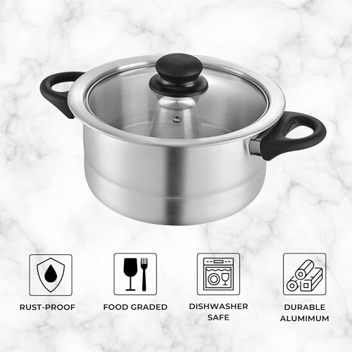 ARROYO Alunimun Flan Maker Double Boiler with Glass Lid 1.6 Liters/Baño de Maria - Image 3