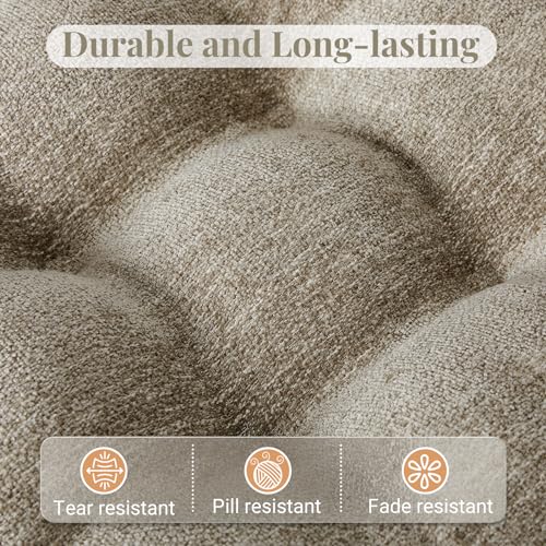 Basic Beyond Chair Cushions for Dining Chairs, Non-Slip Chair Pads, Thick Seat Cushions for Dining Room Chairs, Kitchen Chair Cushions Set of 4, 17" x 17" x 4", Khaki - Image 4