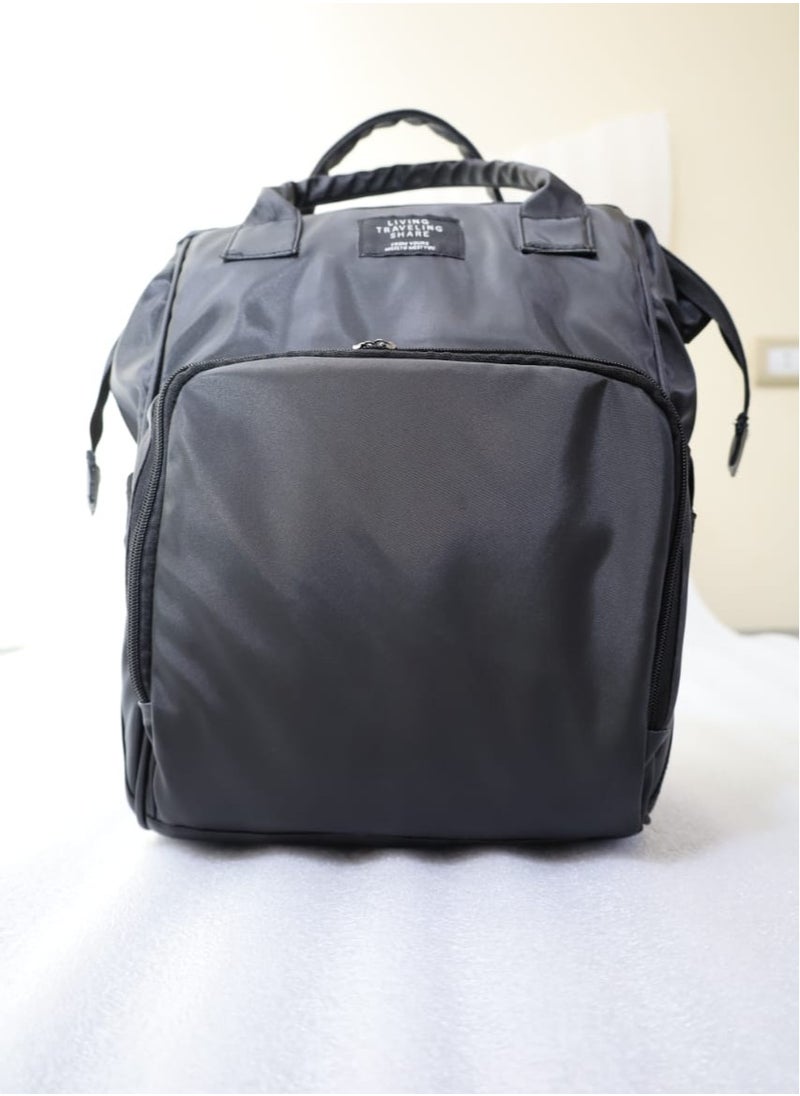 Generic Baby diaper bag, waterproof, suitable for carrying all baby items, with an attractive design and high quality (Black)  - Image 2