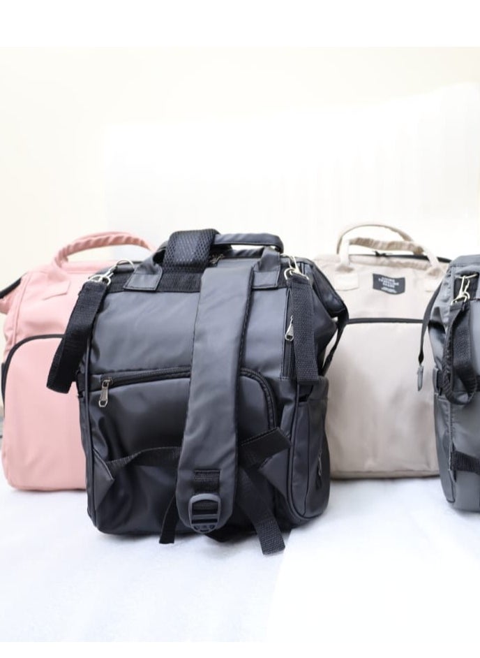 Generic Baby diaper bag, waterproof, suitable for carrying all baby items, with an attractive design and high quality (Black)  - Image 4