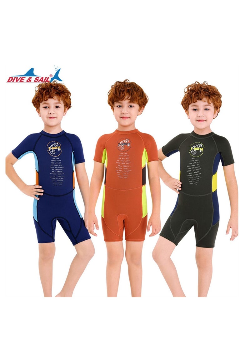 DIVE & SAIL - 3Pcs Keep Warm Children Diving Suit Three-layer High Elastic Wetsuit For Byos Multicolour - Image 1