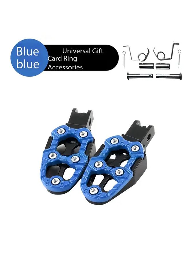 Aluminum Alloy Motorcycle Scooter Footrests Black Adjustable Angle Sturdy Easy Installation - Image 5