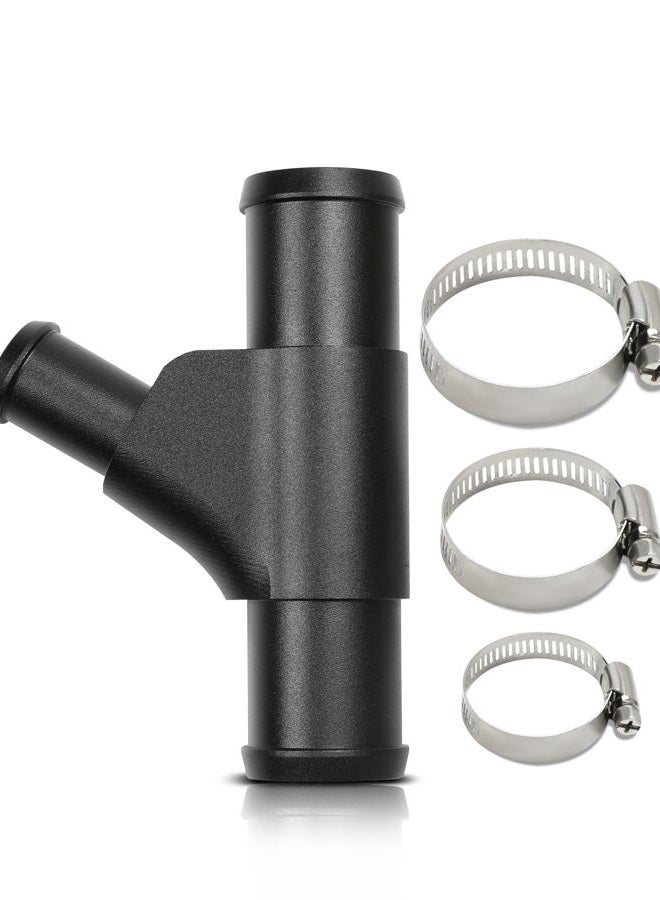 Tofcbye Upgraded Radiator Coolant Y-Pipe(Black), Weldless Aluminum Coolant Hose Connector Pipe, Compatible with Ford F-250 F-350 F-450 F-550 Super Duty 6.0L Powerstroke Diesel Engine 2003 2004 2005 2006 2007 - Image 1