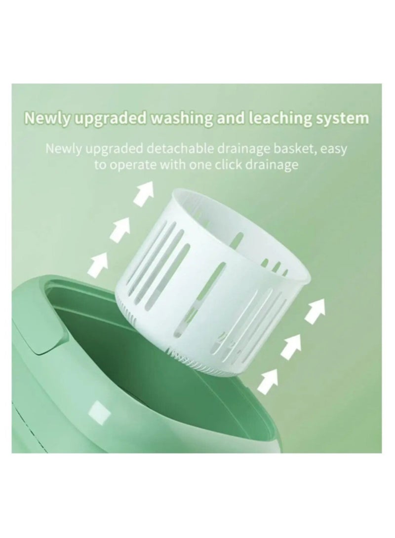 Bastec Portable Mini Folding Clothes Washing Machine, Bucket Automatic Mini Household Underwear Foldable Bucket Washer Baby Clothes Washing Machine, Suitable for Travelling, Camping, Apartment Dorm - Image 3