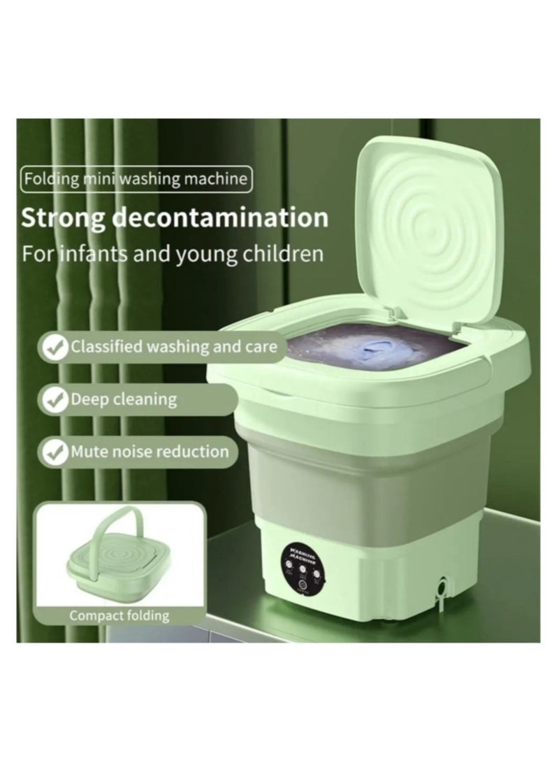 Bastec Portable Mini Folding Clothes Washing Machine, Bucket Automatic Mini Household Underwear Foldable Bucket Washer Baby Clothes Washing Machine, Suitable for Travelling, Camping, Apartment Dorm - Image 4