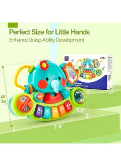 Musical Baby Toy – Interactive Light-Up Elephant Piano, Early Learning Educational Toy for Infants & Toddlers, Sensory Development with Flip Book, Rotating Ball & Twist Knob – Perfect Gift for 6-12 Months Baby - pzsku/Z533C1B31D4C083AC1DF0Z/45/_/1739338290/8a216f4d-219d-43fe-bd09-63ced3d27843