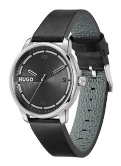 HUGO BOSS HUGO BOSS ROUND ANALOG MEN'S BLACK CASE WATCH - 1530362  - Image 1