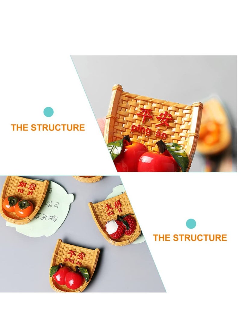 Magnات ثلاجة للأطفال، 4 قطع مغناطيسات أطفال ثلاجة ديكور عتيق ثلاجة كلب مغناطيسات تقويم غذائي محفزة ملحقات مطبخ مغناطيس صورة ثلاجة شخصية ممتعة قفل صغير 3D ريزين - Image 2