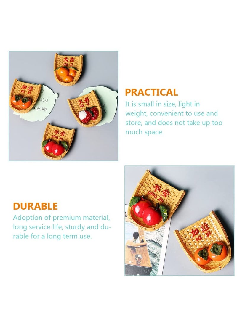 Magnات ثلاجة للأطفال، 4 قطع مغناطيسات أطفال ثلاجة ديكور عتيق ثلاجة كلب مغناطيسات تقويم غذائي محفزة ملحقات مطبخ مغناطيس صورة ثلاجة شخصية ممتعة قفل صغير 3D ريزين - Image 3