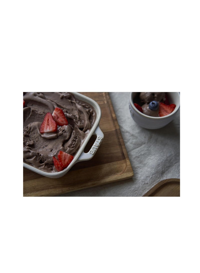 STAUB Ceramic Rectangular Baking Dish Set, 2 pc, Rustic Ivory - Image 3