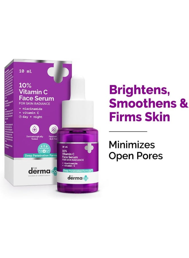 The Derma Co 10% Vitamin C Face Serum with Vitamin C, 5% Niacinamide & Hyaluronic Acid 10ml - Image 2