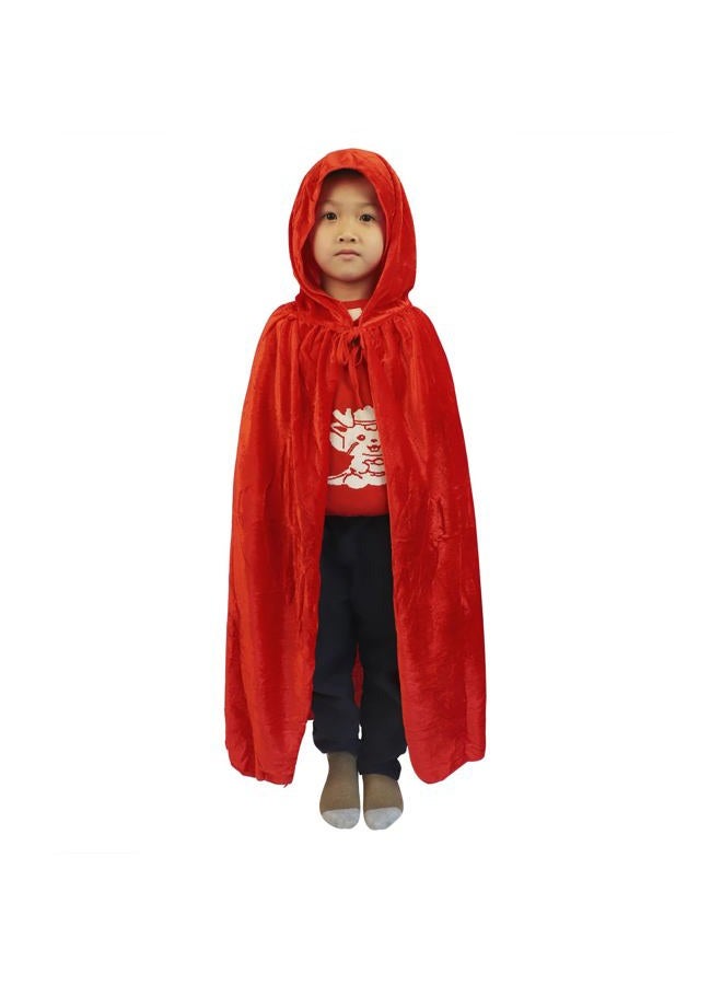 Clobeau Kids Halloween Christmas Costumes Cape Velvet Hooded Cosplay Party Cloak Wizard Robe - Image 2