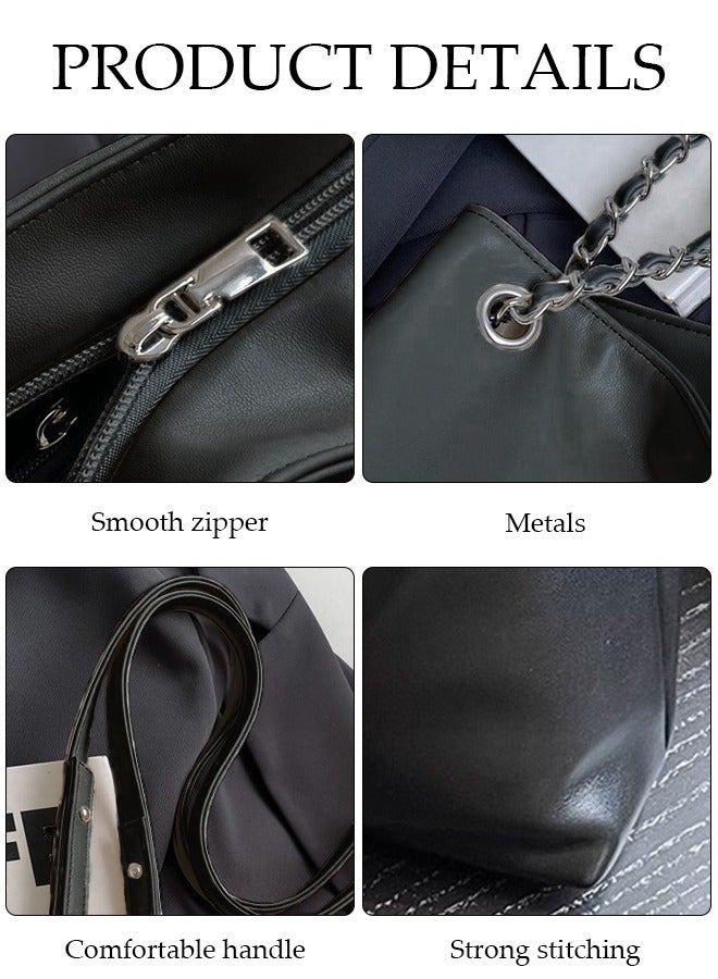DUNISO Women's Shoulder Tote Bag Faux Leather Handbag for Women Large Capacity Messenger Fashionable Travel Crossbody Bag for Ladies Girls College Students  - Image 3