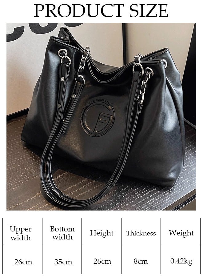 DUNISO Women's Shoulder Tote Bag Faux Leather Handbag for Women Large Capacity Messenger Fashionable Travel Crossbody Bag for Ladies Girls College Students  - Image 4