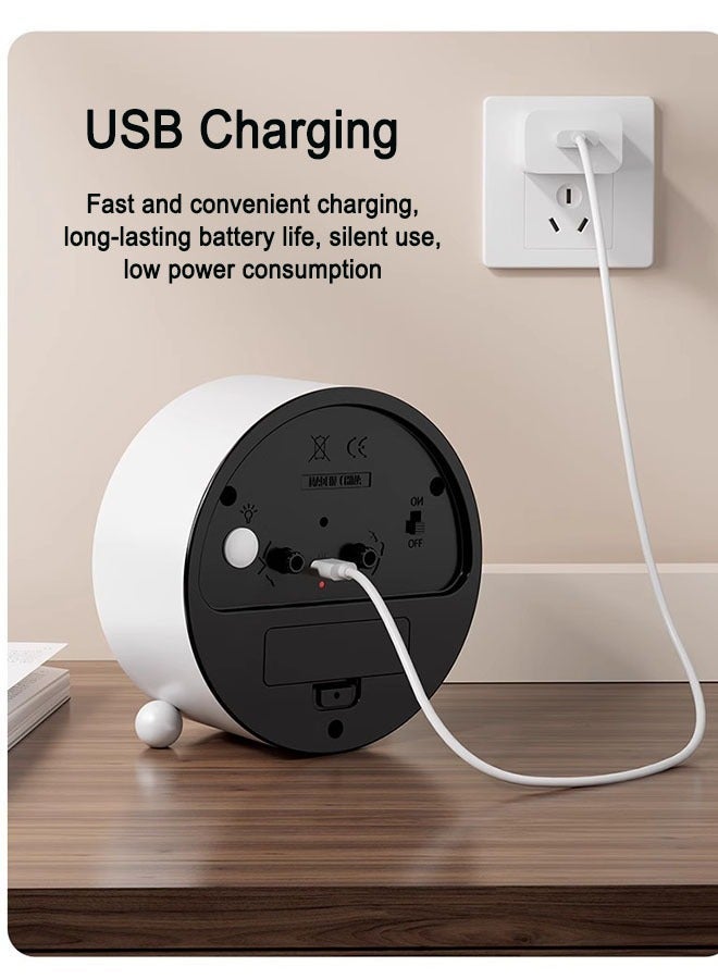 كابتن تيك Telling Time Teaching Clock for Nursery, Kids Learning Alarm Clock with Colorful Dial, Small Cute Table Clocks Bedroom Desk Silent, Educational Clock with Night Light, for Kids, Teens - Image 3