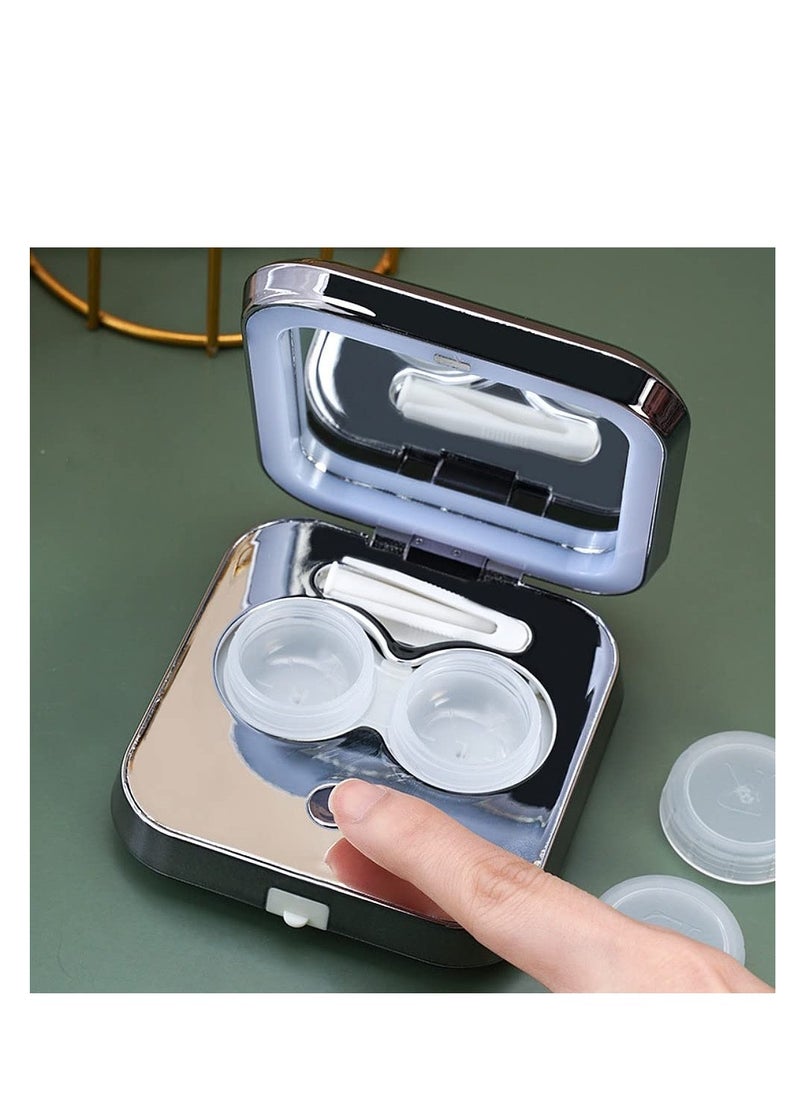 SYOSI Contact Lens Cleaner Machine, Portable Ultrasonic Contact Lens Cleaner with USB Charger and LED Light, One-touch Automatic Cleaning, Small and Portable Contact Lens Case for Daily Life  - Image 4