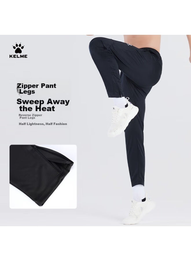 KELME Men'S Sports Pants, Spring And Autumn Knitted Soccer Tapered Pants, Casual Training Slim-Fit Long Pants, Black, 2Xl - Image 4