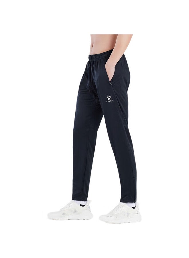 KELME Men'S Sports Pants, Spring And Autumn Knitted Soccer Tapered Pants, Casual Training Slim-Fit Long Pants, Black, 2Xl - Image 1