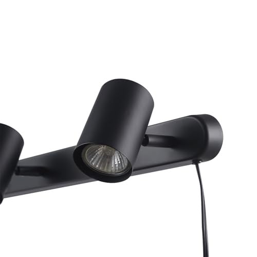 Globe Electric 59467 3-Light Plug-in Track Lighting, Matte Black, Bulb Not Included - Image 5