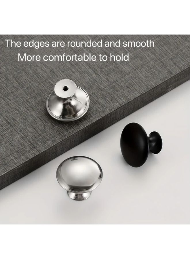 12 Pieces Brushed Silver Metal Cabinet Handles With Screws Modern Round Drawer Pulls For Kitchen Cabinets Dresser Drawers Furniture Durable Stylish Hardware Home Decor - Image 2