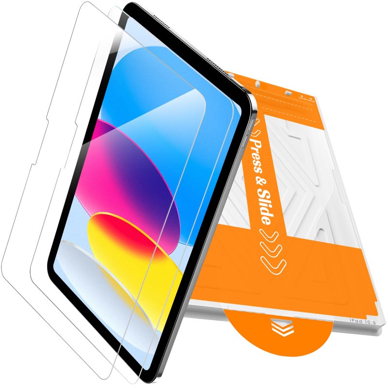 PandaShield 2 Pack for iPad 11th/10th Gen.(A16 2025/2022,11/10.9 inch)9H+ Tempered Glass Screen Protector with Easy-Install[12FT Grade Shatterproof]Apple Pencil Compatible,HD Clarity,Scratch Resistant - Image 1