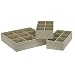 Household Essentials 3 Piece Drawer Organizers Starter Set Customizable Inserts Large Tray and 2 Small Trays Cream - Image 2