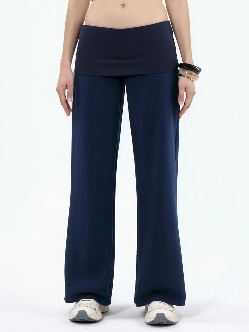 بوسيم BUSEM High Waist Wide Leg Trousers