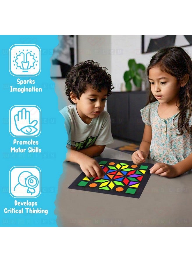 ويمبلي ألغاز ويمبلي المغناطيسية، لعبة أشكال خيالية للأطفال، مجموعة ألعاب تعليمية إبداعية، 44 شكلًا مغناطيسيًا مع لوحة وحامل و200 نمط أحجية - هدية عيد ميلاد للأولاد والبنات - Image 5