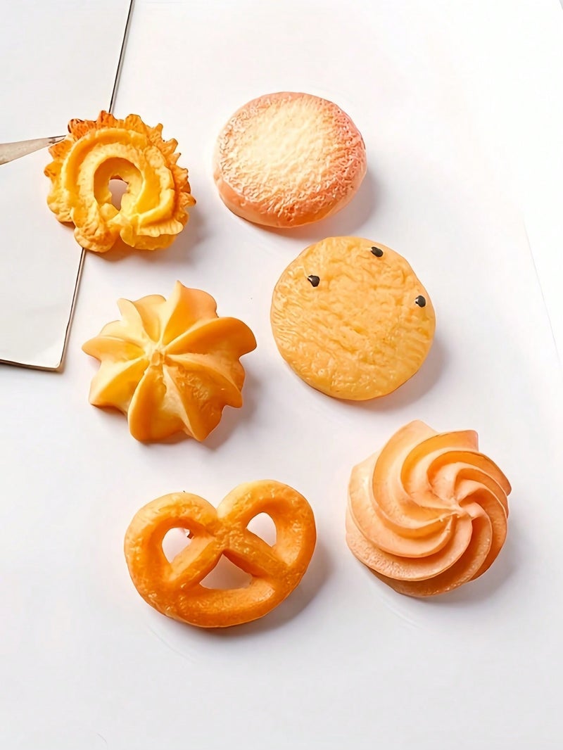 مشابك شعر بتصميم بسكويت عدد 6 قطع – إكسسوارات شعر لطيفة ومميزة - Image 3