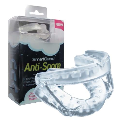 Anti Snore Device New Customizable Snore Reducing Mouthpiece Reduce Snoring Aid for Men and Women Most Comfortable and Adjustable Oral Appliance Holds Jaw Forward to Open Airway