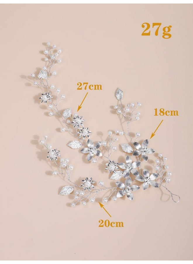 Wedding Bridal Silver Headband Flower And Pearl Hair Piece Boho Hair Accessory For Women And Girls (Silver) - pzsku/Z533CDA83ED6520BB1B51Z/45/_/1735567167/90673c31-92c4-4593-8fc8-12a8b7917960