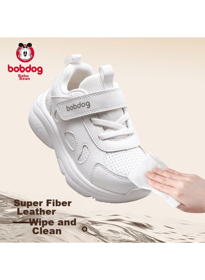 Bobdog Children's Shoes, Toddler Walking Shoes For Boys And Girls, Spring And Autumn Style Versatile School White Sneakers, Academy Black, Size 22 - Image 4