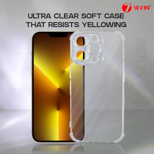 7-Seven 7SEVEN® Back Cover for iPhone 13 Pro Max Transparent Mobile Back Case Shock Proof Design Camera Edges Protection Crystal Clear Phone Case Silicon Soft TPU & Flexible Bumper Case for iPhone 13 Pro Max - Image 3