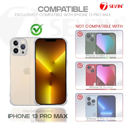 7-Seven 7SEVEN® Back Cover for iPhone 13 Pro Max Transparent Mobile Back Case Shock Proof Design Camera Edges Protection Crystal Clear Phone Case Silicon Soft TPU & Flexible Bumper Case for iPhone 13 Pro Max - Image 2